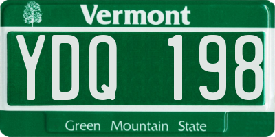 VT license plate YDQ198