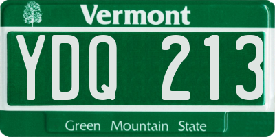 VT license plate YDQ213