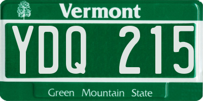 VT license plate YDQ215