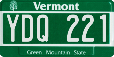 VT license plate YDQ221