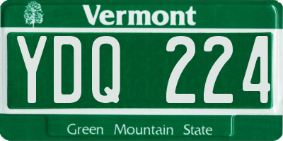 VT license plate YDQ224