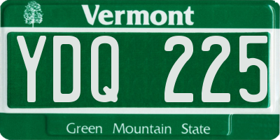 VT license plate YDQ225