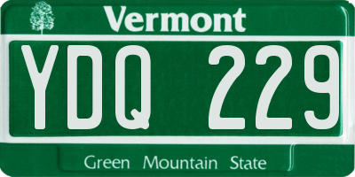 VT license plate YDQ229