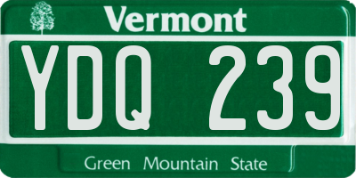 VT license plate YDQ239
