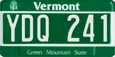 VT license plate YDQ241