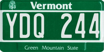 VT license plate YDQ244