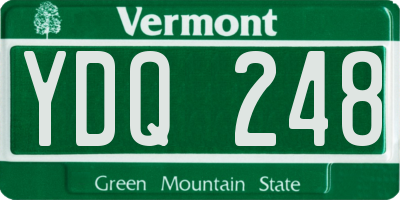 VT license plate YDQ248