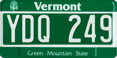 VT license plate YDQ249