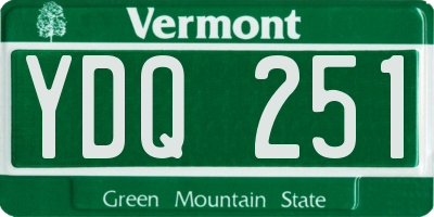 VT license plate YDQ251