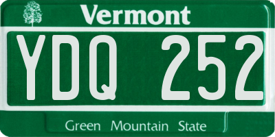 VT license plate YDQ252