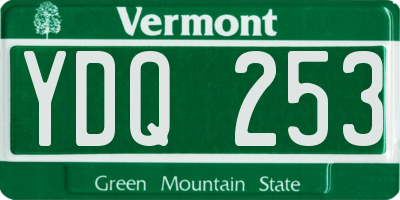 VT license plate YDQ253