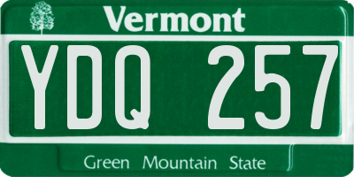 VT license plate YDQ257
