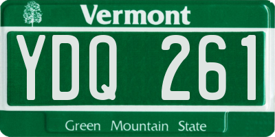 VT license plate YDQ261