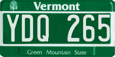 VT license plate YDQ265