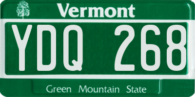 VT license plate YDQ268