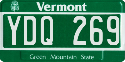 VT license plate YDQ269