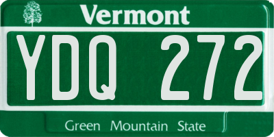 VT license plate YDQ272