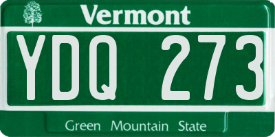 VT license plate YDQ273