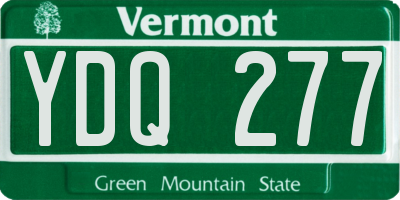 VT license plate YDQ277