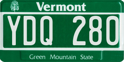 VT license plate YDQ280