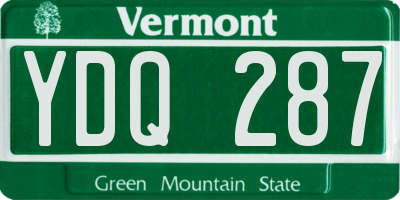 VT license plate YDQ287