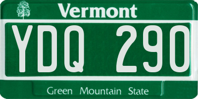VT license plate YDQ290
