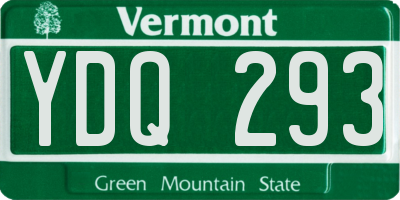 VT license plate YDQ293