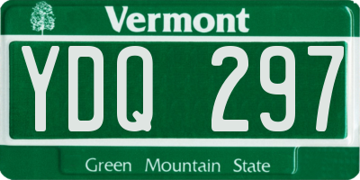 VT license plate YDQ297