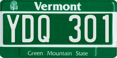 VT license plate YDQ301