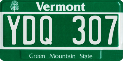 VT license plate YDQ307