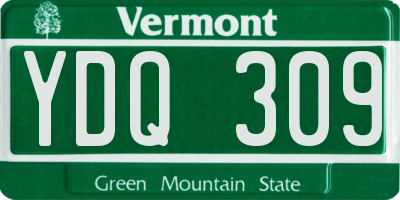 VT license plate YDQ309