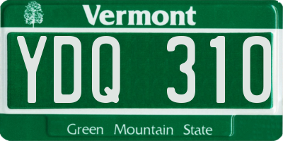VT license plate YDQ310