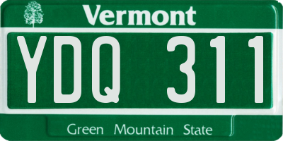VT license plate YDQ311