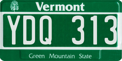 VT license plate YDQ313