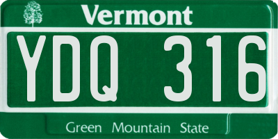 VT license plate YDQ316