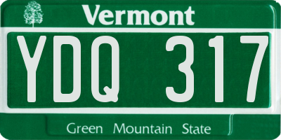 VT license plate YDQ317