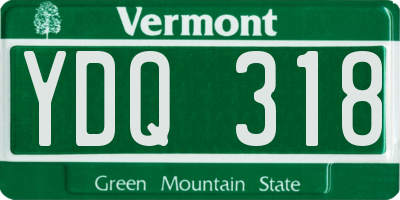 VT license plate YDQ318
