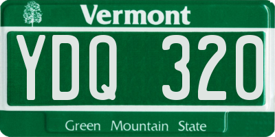 VT license plate YDQ320