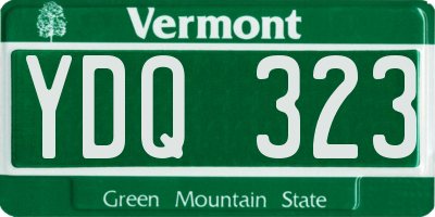 VT license plate YDQ323