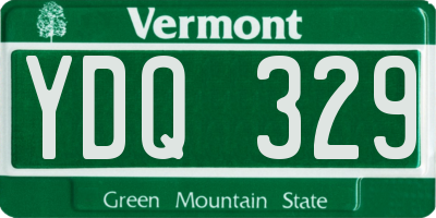 VT license plate YDQ329