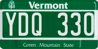 VT license plate YDQ330