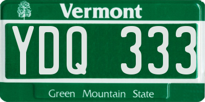 VT license plate YDQ333