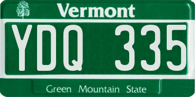 VT license plate YDQ335