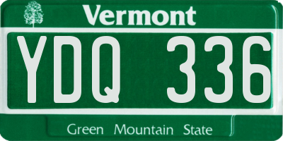 VT license plate YDQ336