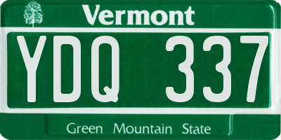 VT license plate YDQ337