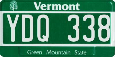 VT license plate YDQ338