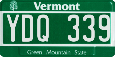 VT license plate YDQ339