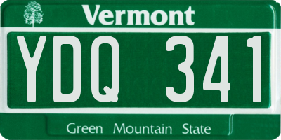VT license plate YDQ341