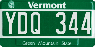 VT license plate YDQ344