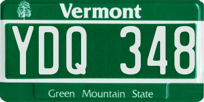 VT license plate YDQ348